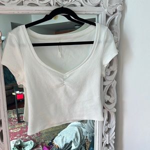 Anthropologie White Crop